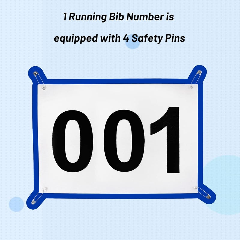 Outink Running Bibs Race Competitor Numbers Waterproof Runners Race Numbers with Safety Pins for Marathon Races Events 5.9" x 7.9" - Image 3